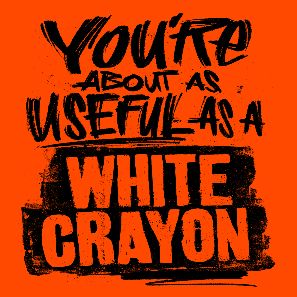 White Crayon - Long Sleeve Hi-Vis T-Shirt
