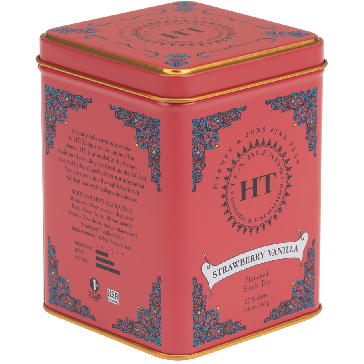 Strawberry Vanilla, HT Tin of 20 Sachets