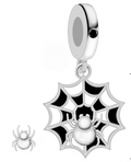 Spider and Spider Web Charm