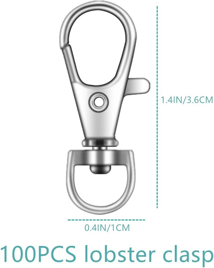 Chain Clip Hooks, Swivel Clasps Lanyard Snap Hook, Keychain Hooks for Lanyar