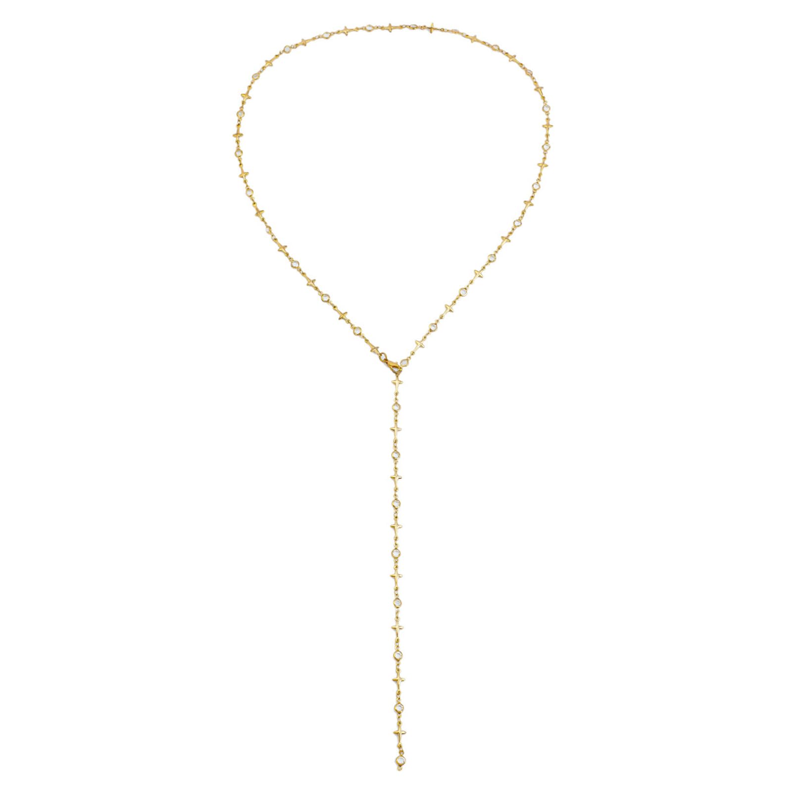 Y-shaped Chain for Women Pearl Star Long Chain Y2k Jewelry Irregular Gold Jewelr