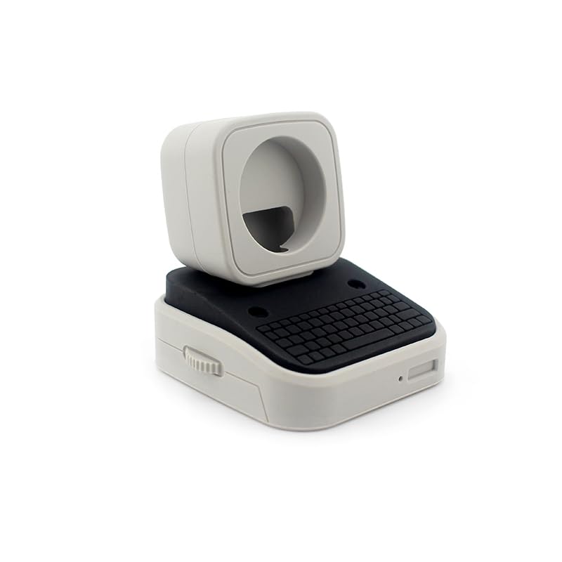 Dock Station For Apple Watch, Desktop Stand With Keyboard Design, White And Blac