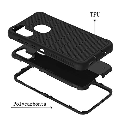 Galaxy A11 Case + Heavy-Duty Protection + HD Screen Protector – Sleek Black Desi