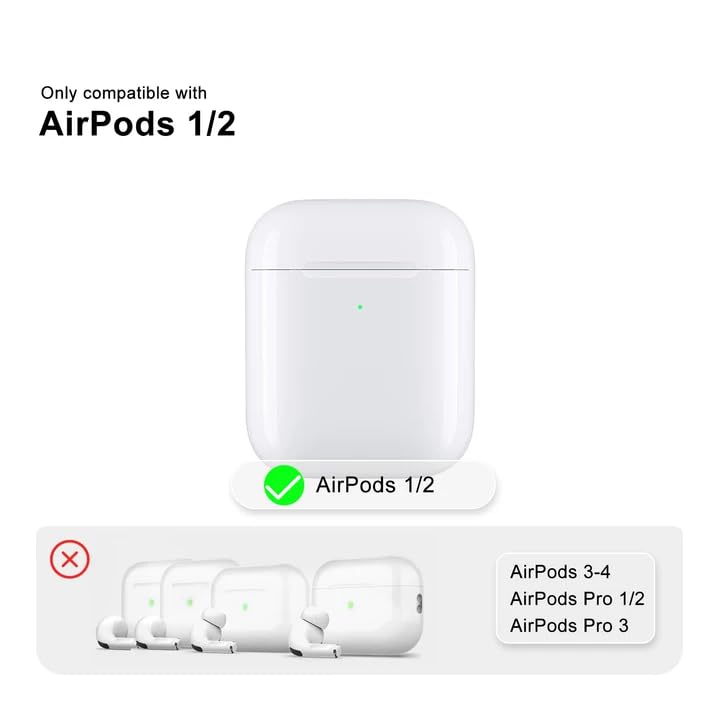 Airpods Case Clear, Transparent Silicone Cute Girly Airpods 1St 2Nd Generation C