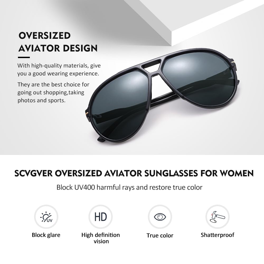 Aviator Sunglasses for Women Men, Retro Classic 70s Vintage Trendy Tan