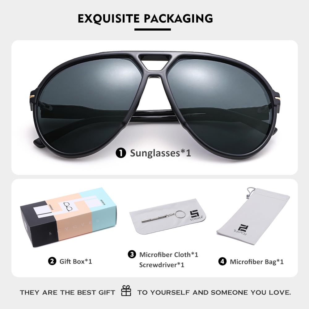 Aviator Sunglasses for Women Men, Retro Classic 70s Vintage Trendy Tan