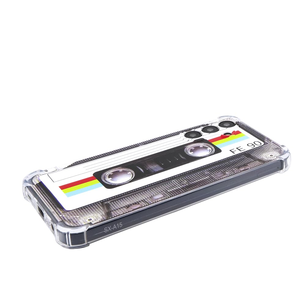 Phone Case Compatible with Galaxy A15 5G,80s Type Music Cassette Soft TPU Cover