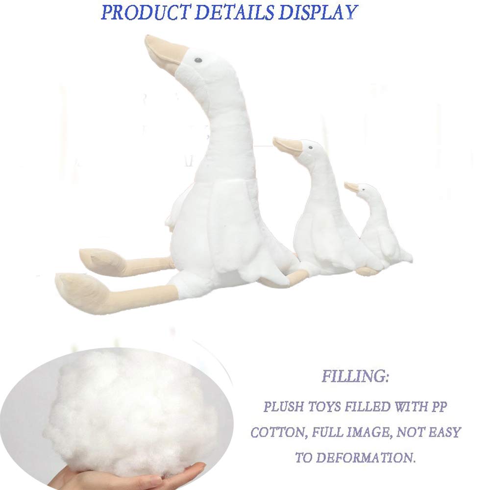 Swan Stuffed Animal,Goose Plush White Stuffed Animal Toy Gifts for Kids