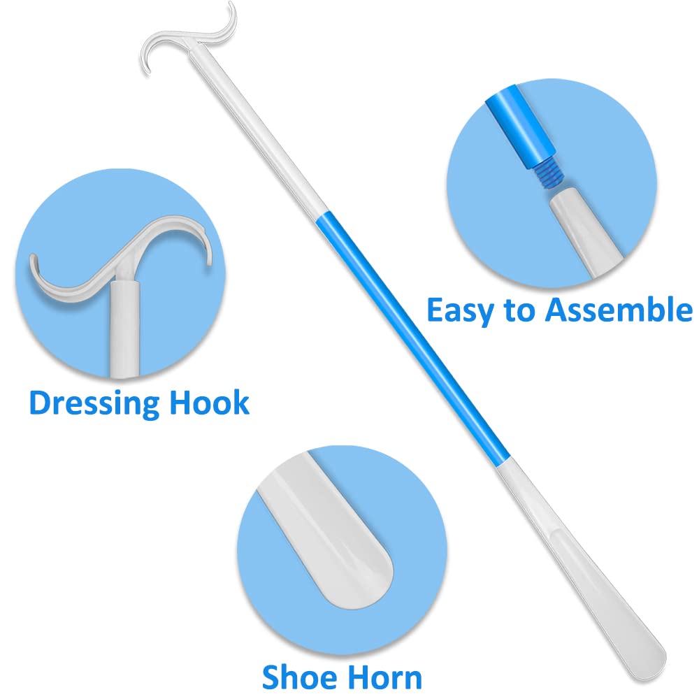Inch Long Handled Shoe Horn, Dressing Stick, Sock Remover Aid Helper - Versatile