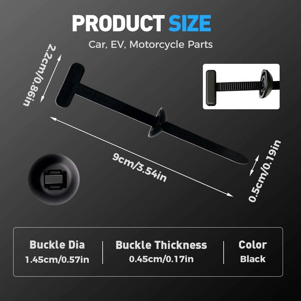 Duty Self-Locking Nylon Zip Ties by [Brand Name] - Universal Cable Tie Buckle, 2