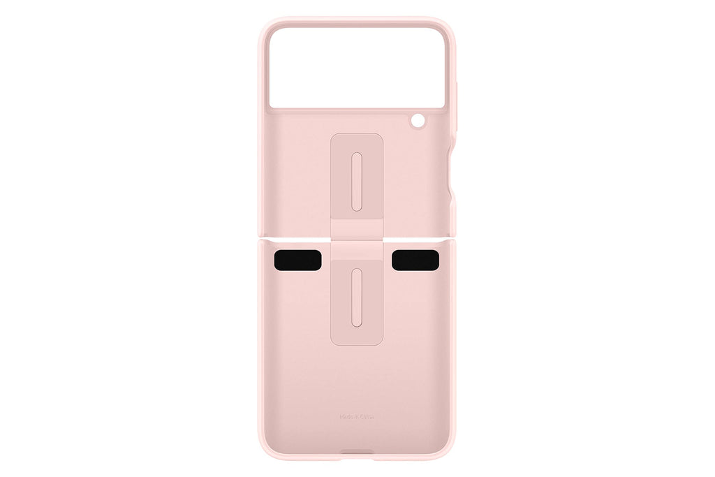 Galaxy Z Flip 4 Silicone Cover with Ring, Protective Phone Case with Finger Loop