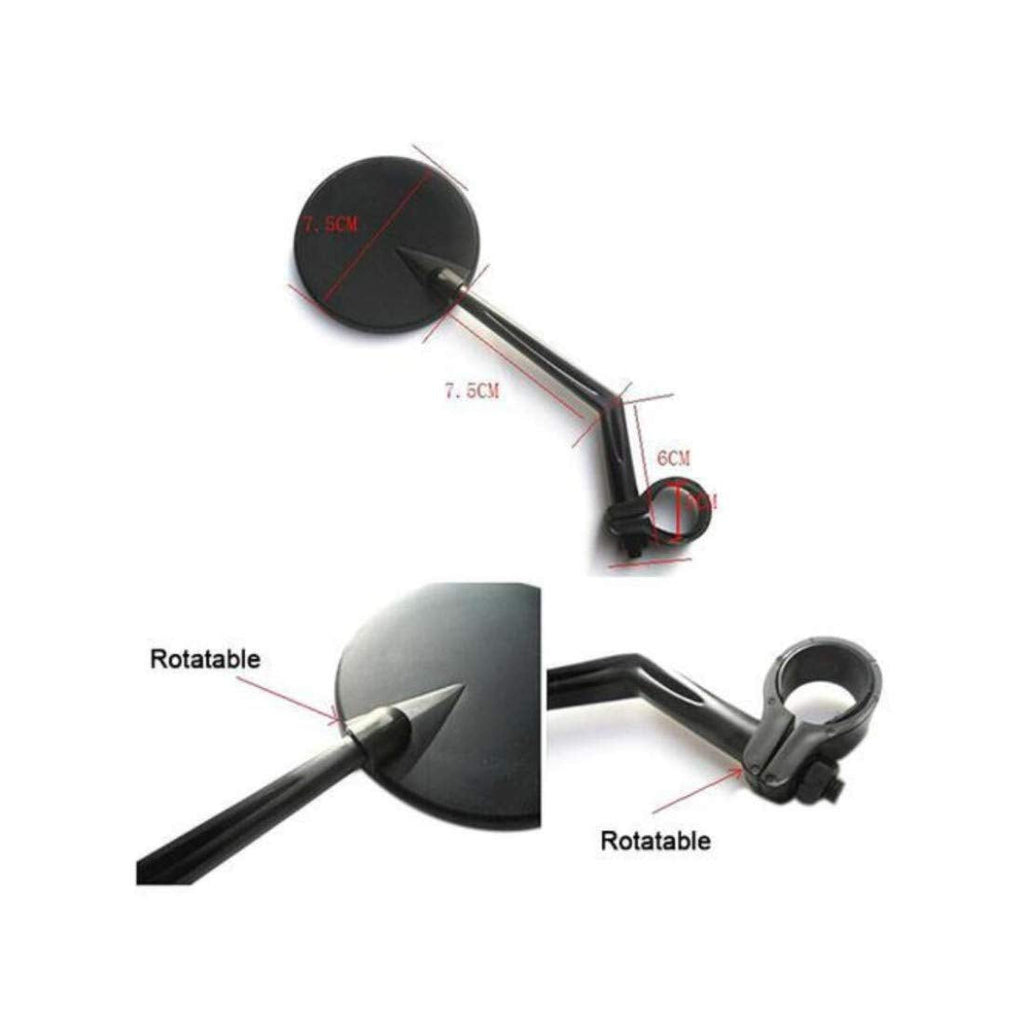 Scooter Adjustable Rear View Glass Bicycle Mirror Reflector Rearview Mirror Comp
