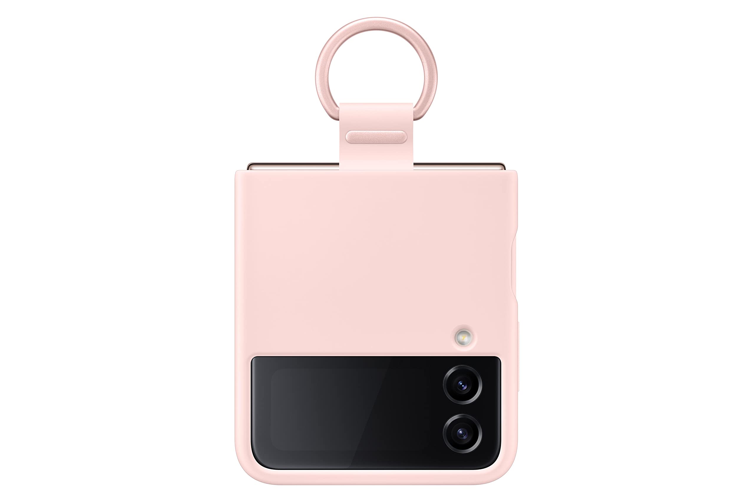Galaxy Z Flip 4 Silicone Cover with Ring, Protective Phone Case with Finger Loop