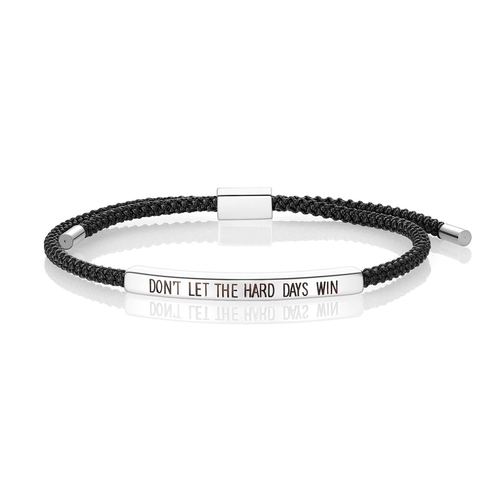 Dont Let The Hard Days Win Bracelet for Women Men, Handmade Braided Adjustable W