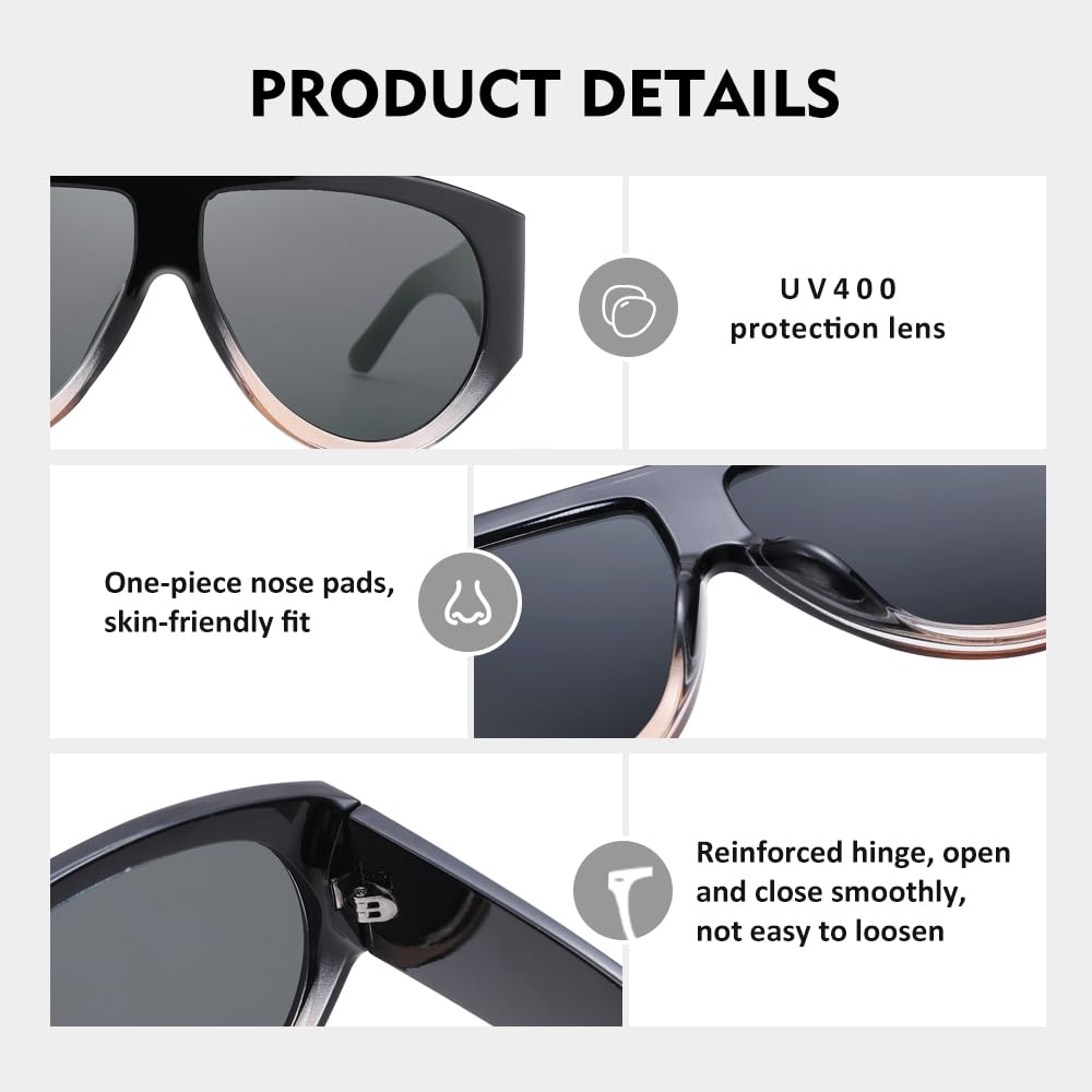 Sunglasses Womens, Aviator Sunglasses for Women Men, Retro 70s Shades