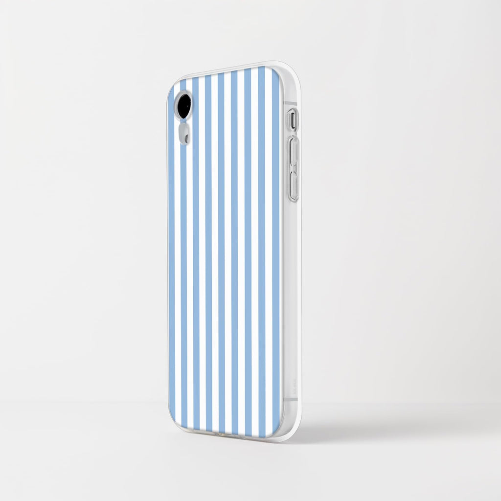 Striped Phone Case Compatible with iPhone XR, Girly Aesthetic Design Soft C