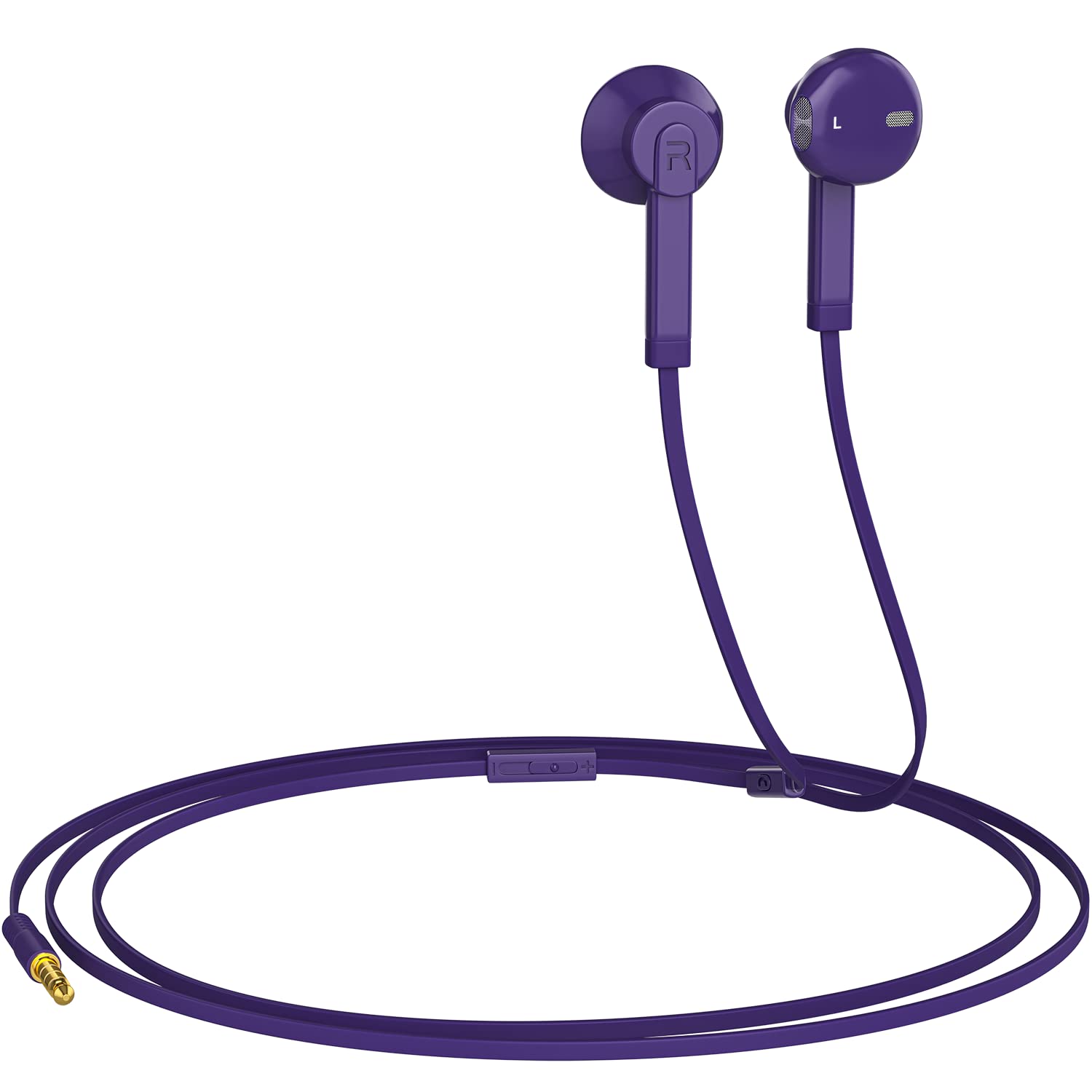 Wired Earbuds in-Ear Headphones, Earphones with Microphone, Slide Volume Control
