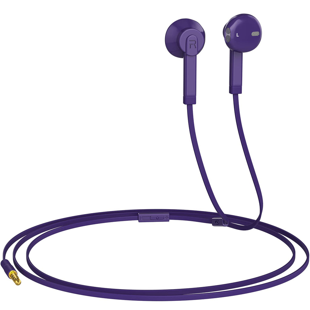 Wired Earbuds in-Ear Headphones, Earphones with Microphone, Slide Volume Control
