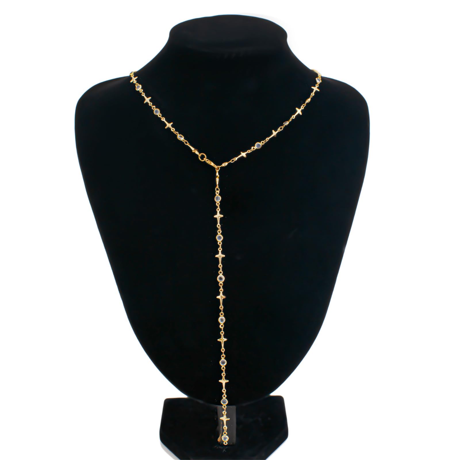 Y-shaped Chain for Women Pearl Star Long Chain Y2k Jewelry Irregular Gold Jewelr