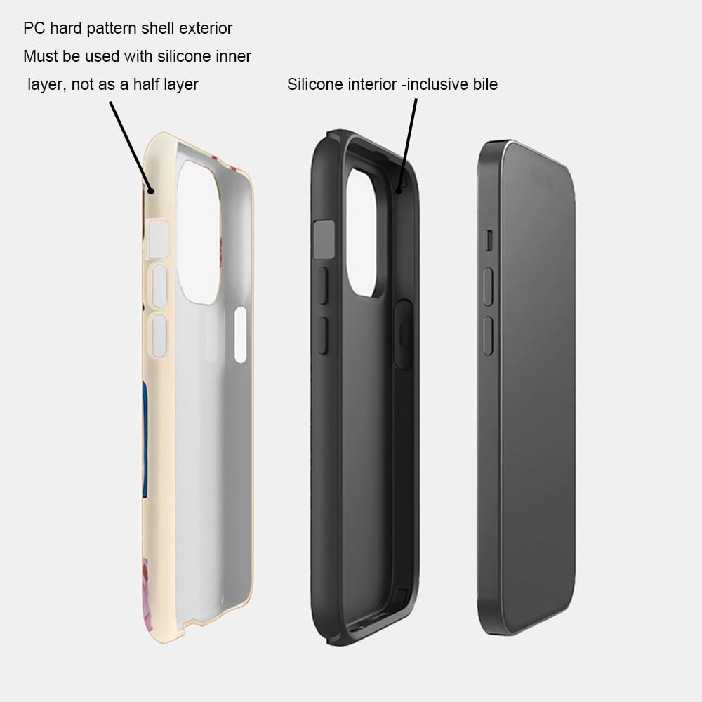 iPhone 16 Case, Cute Bow Ribbon Phone Case for Women Girl, Aesthetic Shockpr