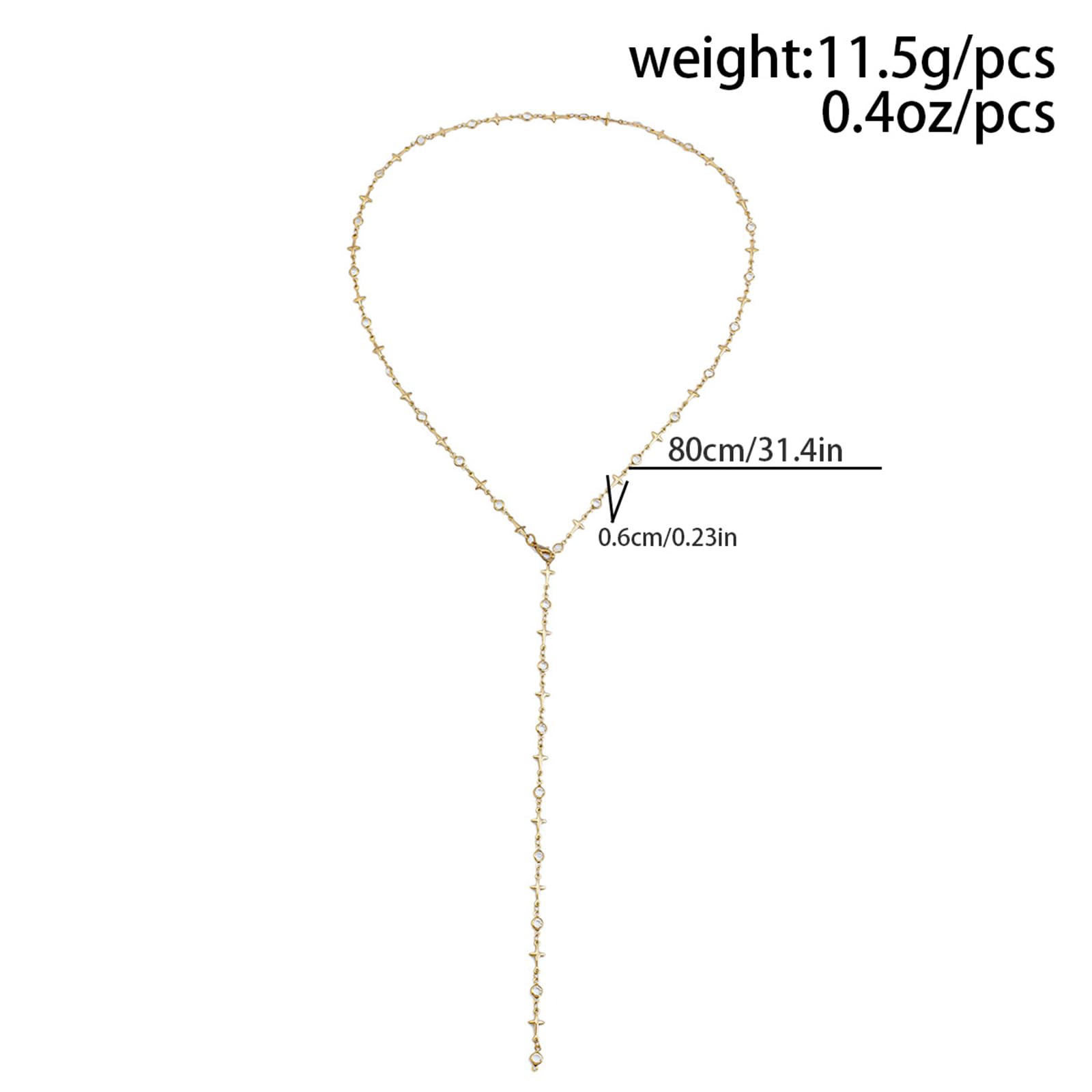 Y-shaped Chain for Women Pearl Star Long Chain Y2k Jewelry Irregular Gold Jewelr