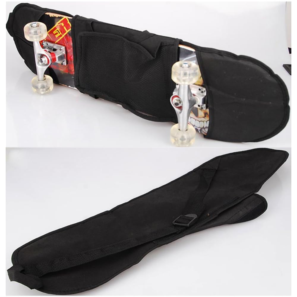 Skateboard Bag Backpack 31'' Slim Foldable Nylon Skate Board Carry Bags with Glo