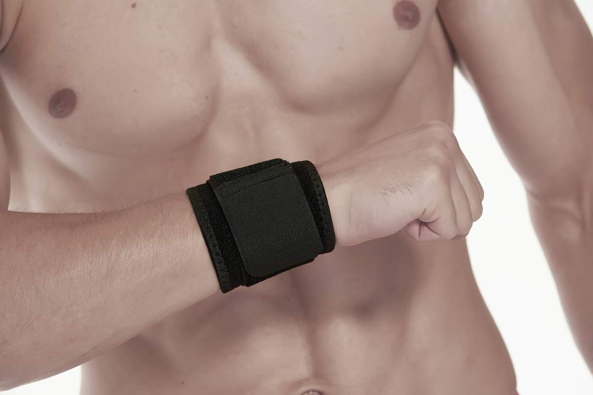 2 Pack Wrist Brace Adjustable Wrist Support Wrist Straps for Fitness Weightlifti