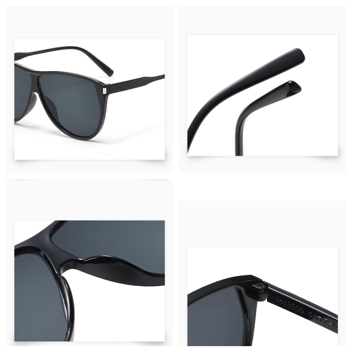Pieces Oversized Aviator Sunglasses for Women Men Retro 70s Square Sun Glasses
