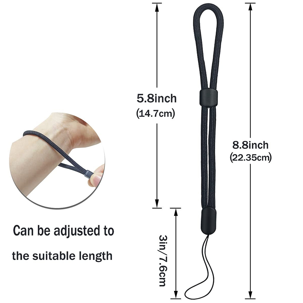 Wrist Lanyard, 8.8 Inch Hand Wrist Strap Lanyard, Adjustable Nylon Wristlet Stra