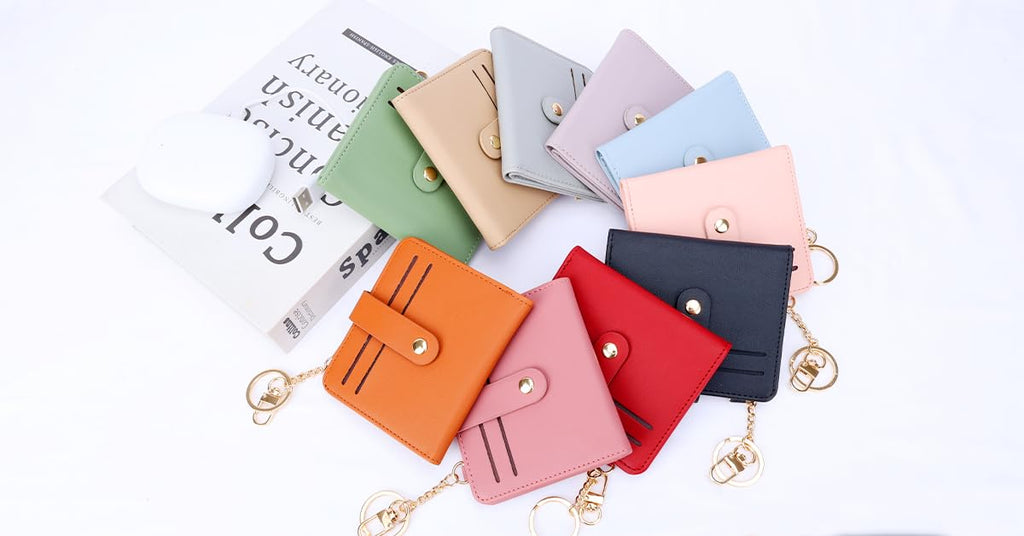 Small Wallets Woman RFID Blocking Leather Credit Card Holder - with ID Window -