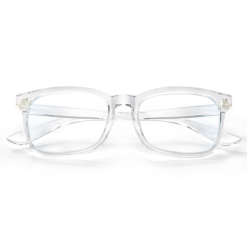 Light Blocking Glasses Square with Anti Computer Glare for Gaming Women and