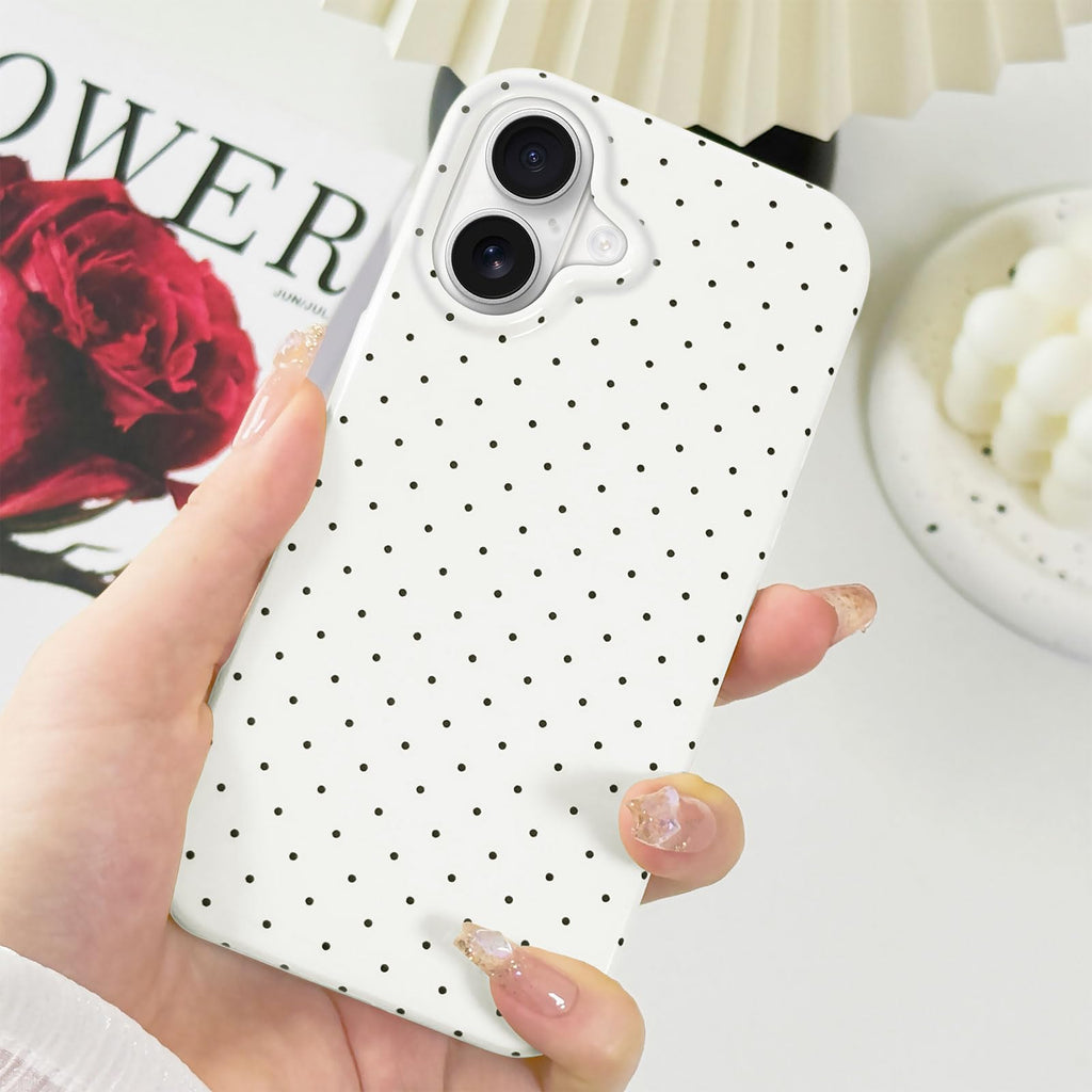 Iphone 17 Case Cute Polka Dot Aesthetic Design Simple Cover 6.3", Thin Slim Anti