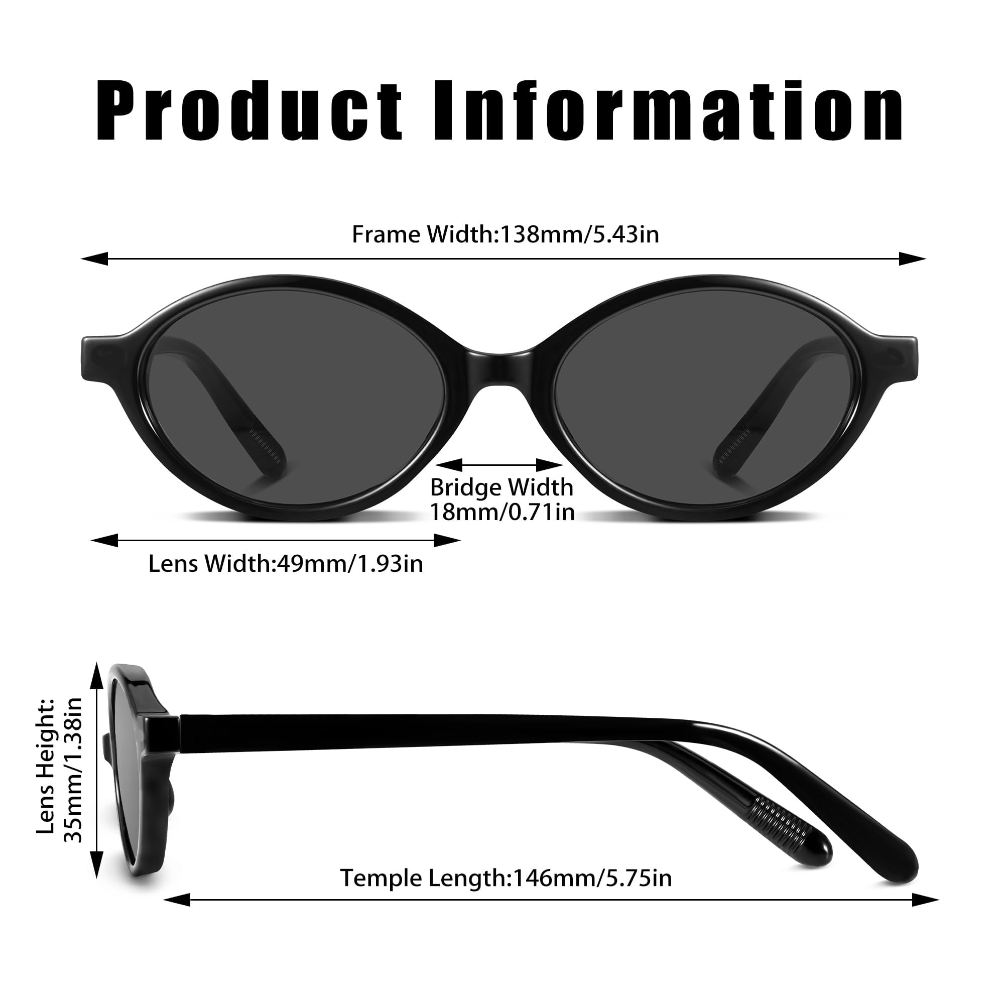 Oval Sunglasses for Women Trendy Vintage 90s Y2K Designer Sun Glasses UV40