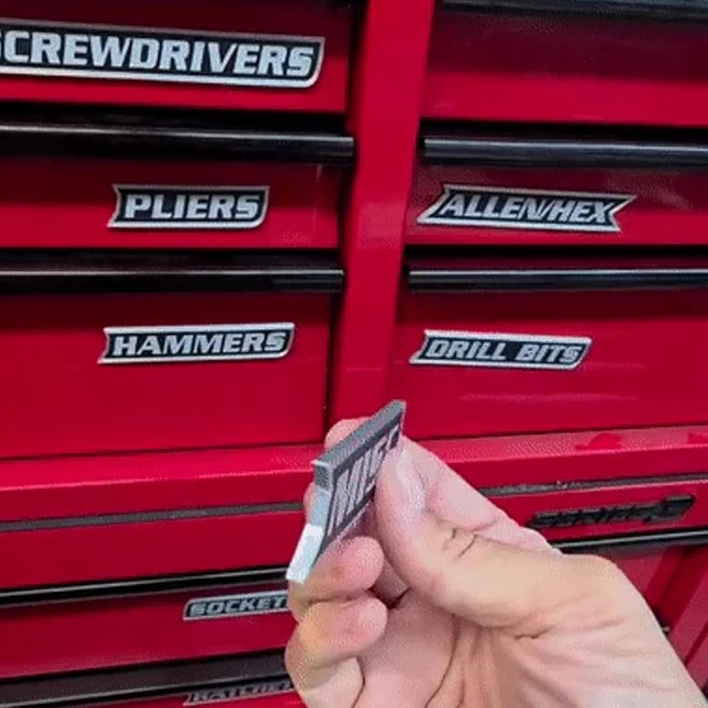 Pack of Magnetic Toolbox Labels, 3D-Printed Tool Box Labels, General Tool Box Or