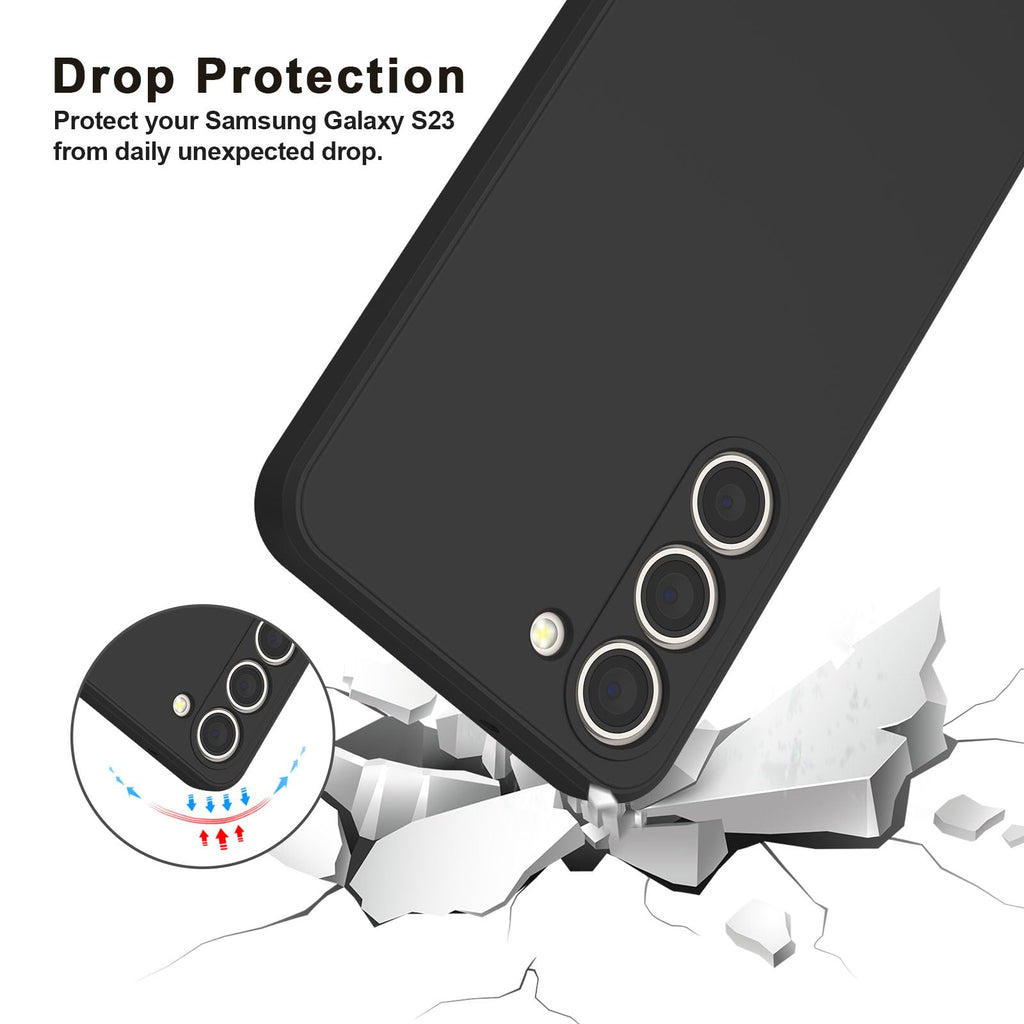For Samsung Galaxy S23 (Only), Stylish Liquid Silicone Slim Full-Body Protective