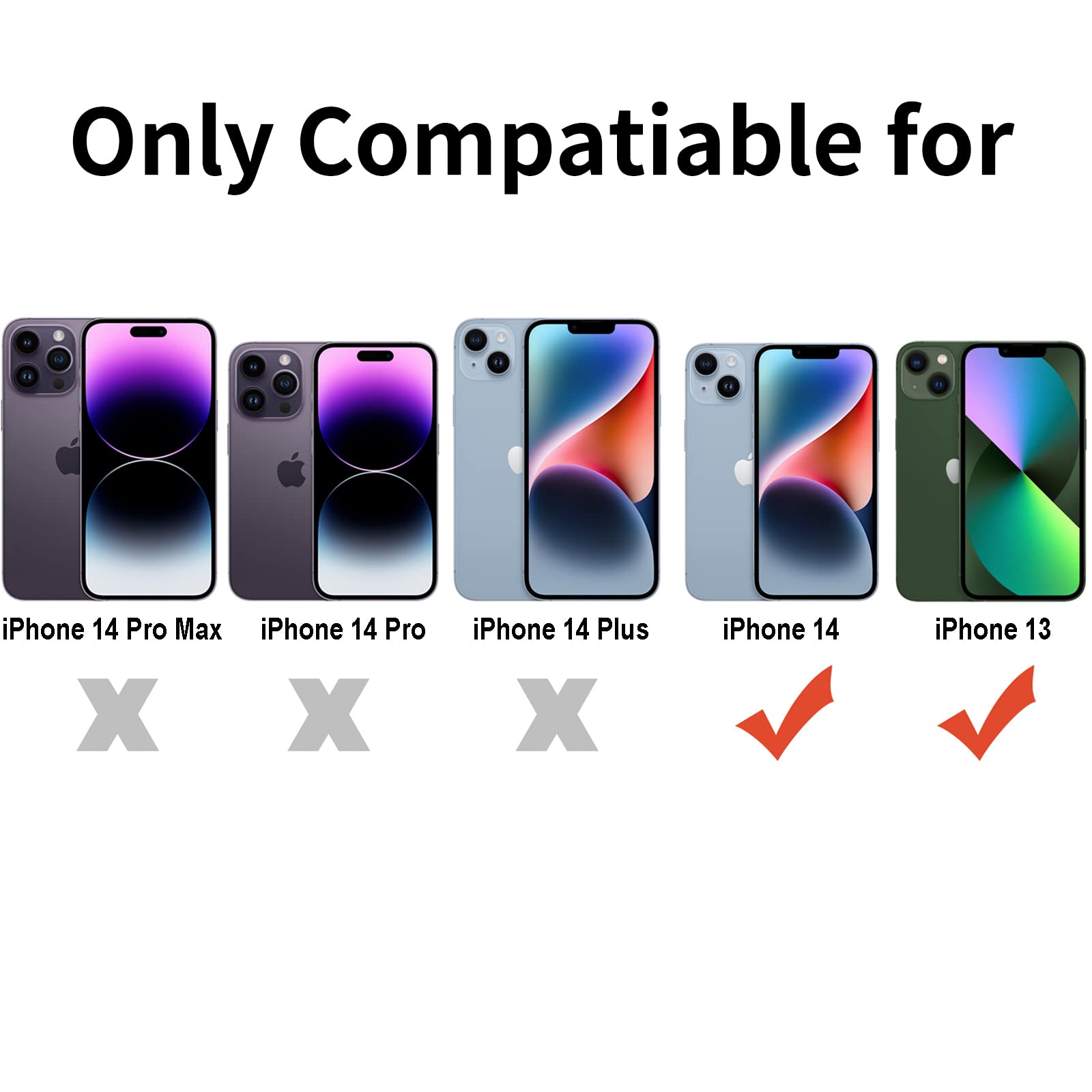 Phone Case Compatible with iPhone 13 & iPhone 14, Clear Case Shockproof Protecti