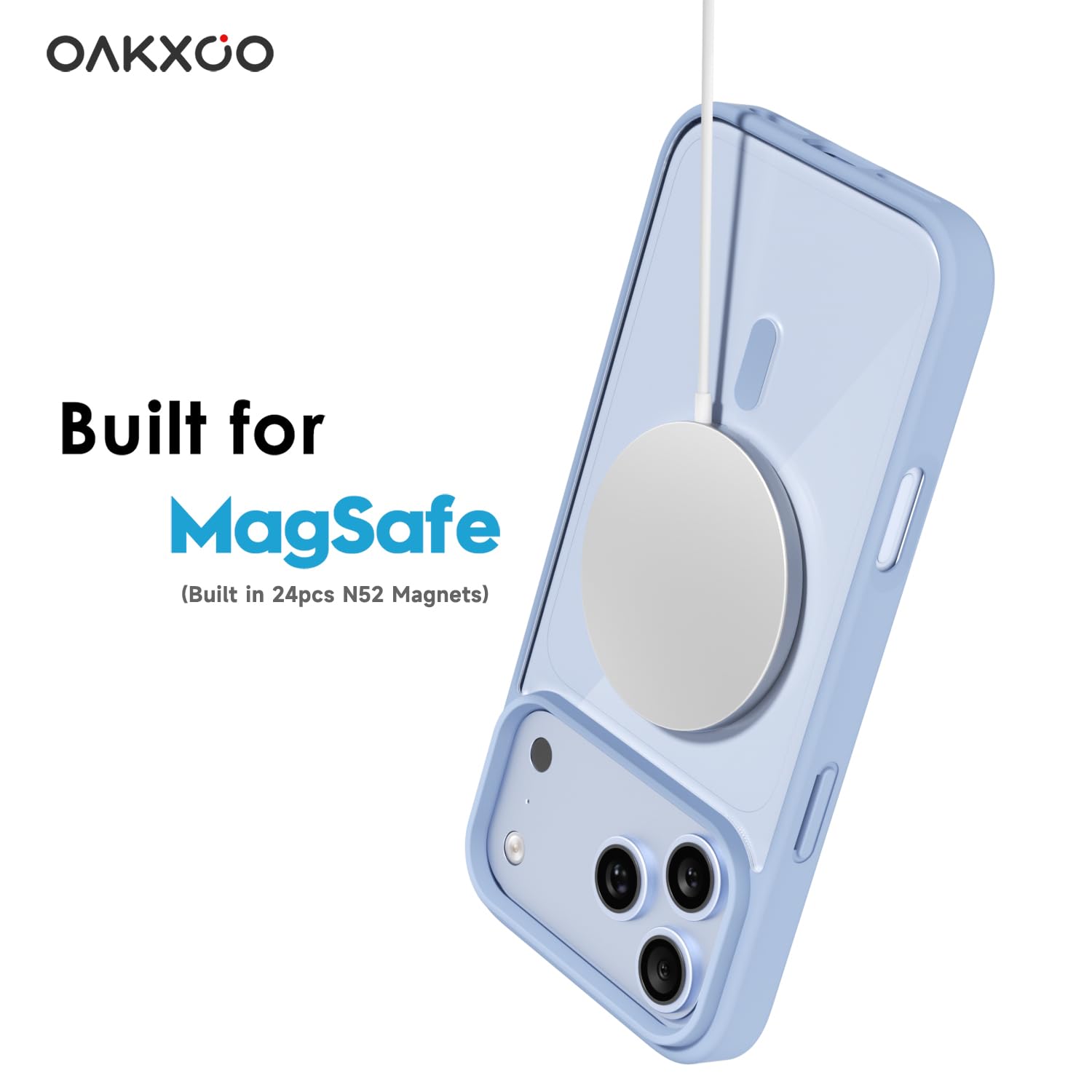 Iphone 17 Pro Case Clear Magnetic Magsafe, Cute Thin Slim Transparent Anti-Yello