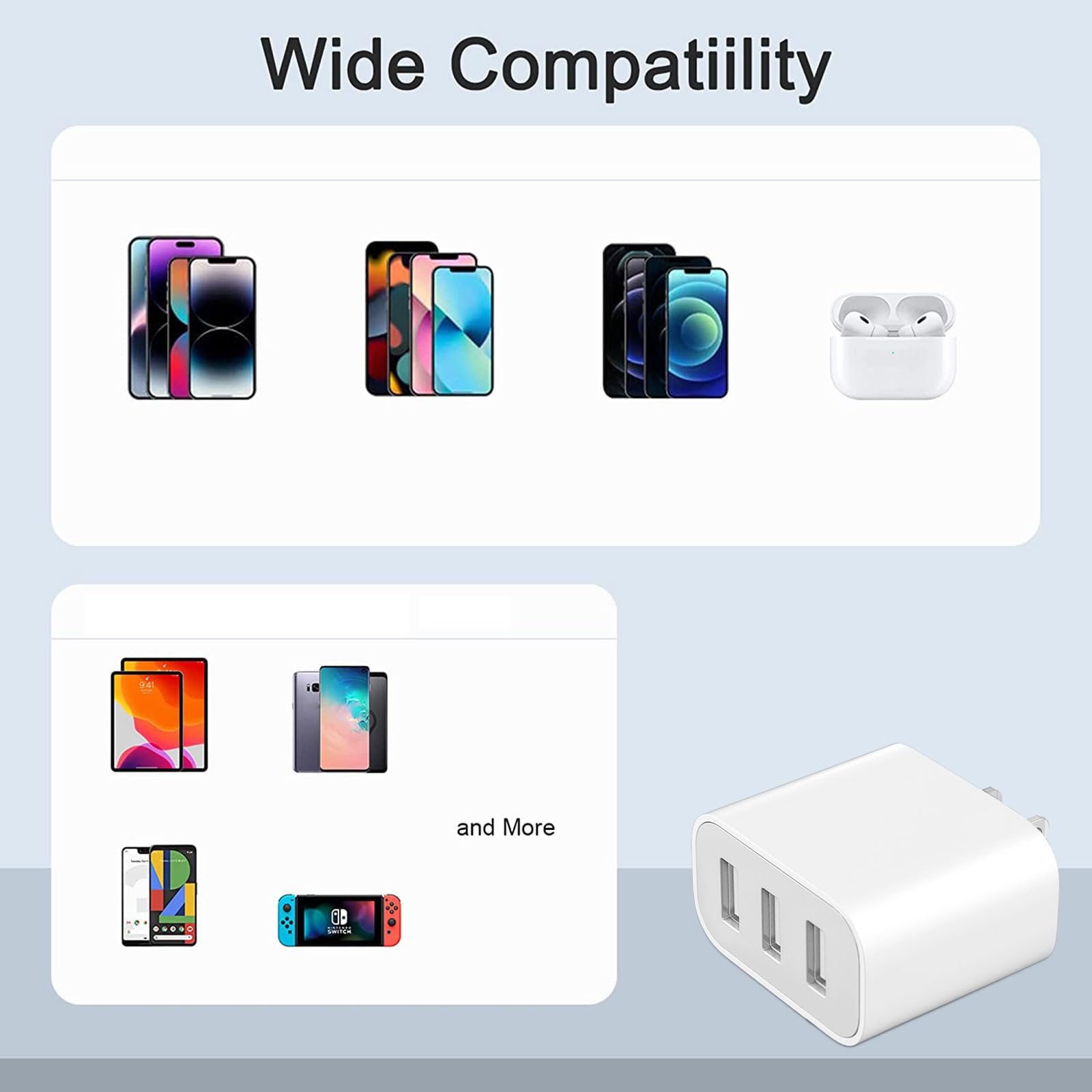 USB Wall Charger,Compatible with iPhone 14/13/12/11 Pro Max,Mini,SE,XR,XS MAX,XS