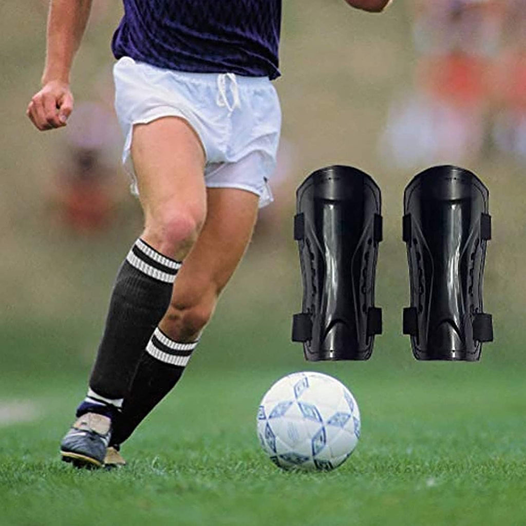 2 Pairs Soccer Shin Guards and 2 Pairs Soccer Socks, Protector Calf Protective G