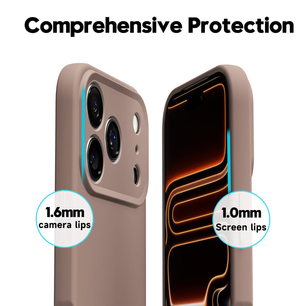 Iphone 17 Pro Phone Case Liquid Silicone, Thin Ultra Slim Minimalist Phone Cover
