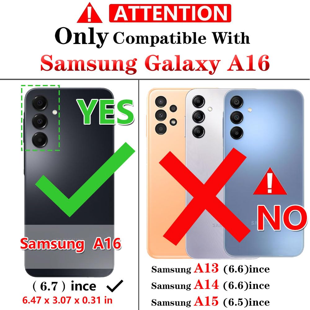 Galaxy A16 5G Case: with Screen Protector - Military Grade Protective Ca