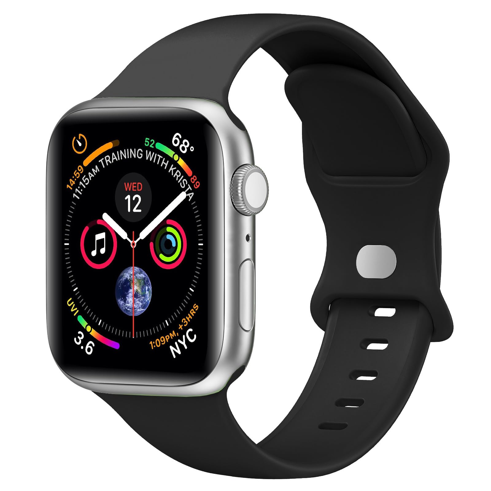 Apple Watch Bands 40Mm 38Mm 41Mm 42Mm 44Mm 45Mm 49Mm For Women Men,Soft Silicone