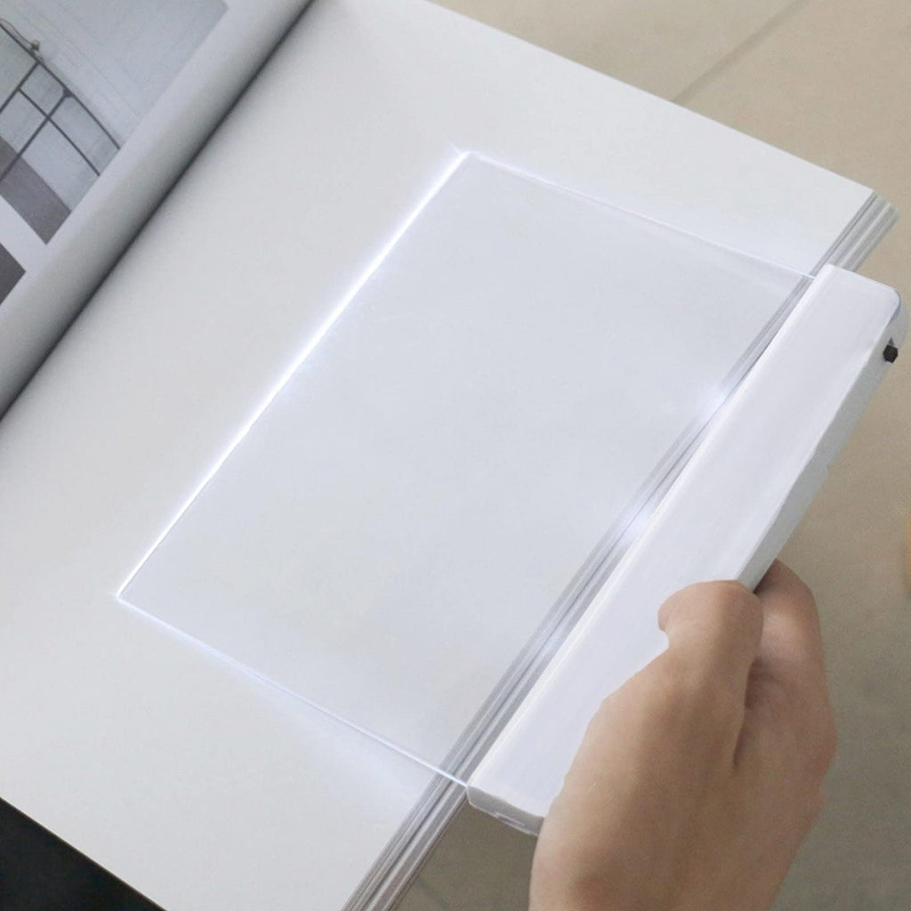 Flat Book Light Page Book Light for Reading in Bed at Night Clear LED Book Full