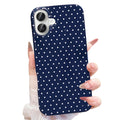 iPhone 16 Case Polka Dot Phone Cases Aesthetic Design Trendy Simple Case Sli
