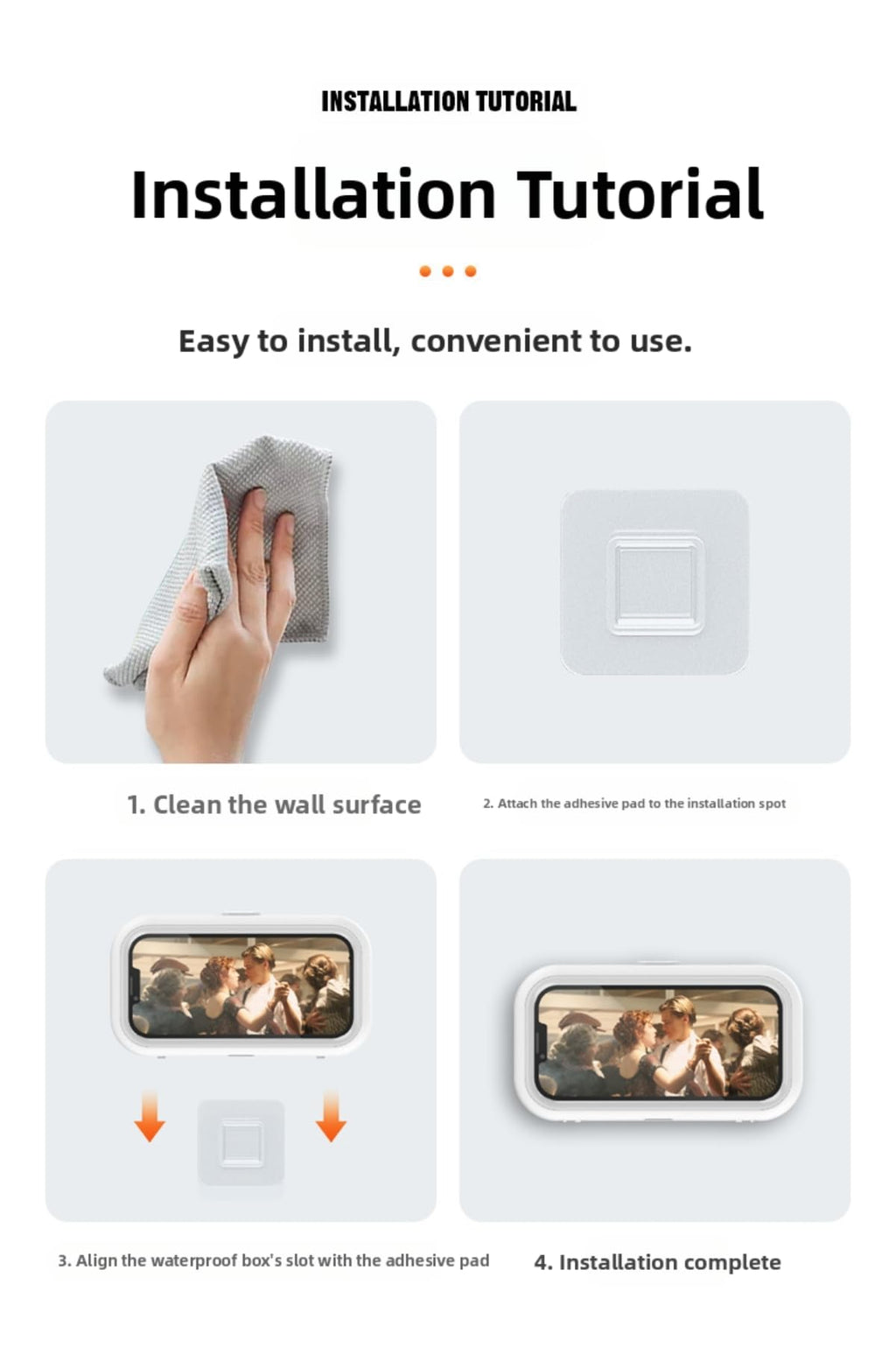 360° Rotatable Waterproof Phone Holder - Extendable Design for Ultimate Convenie