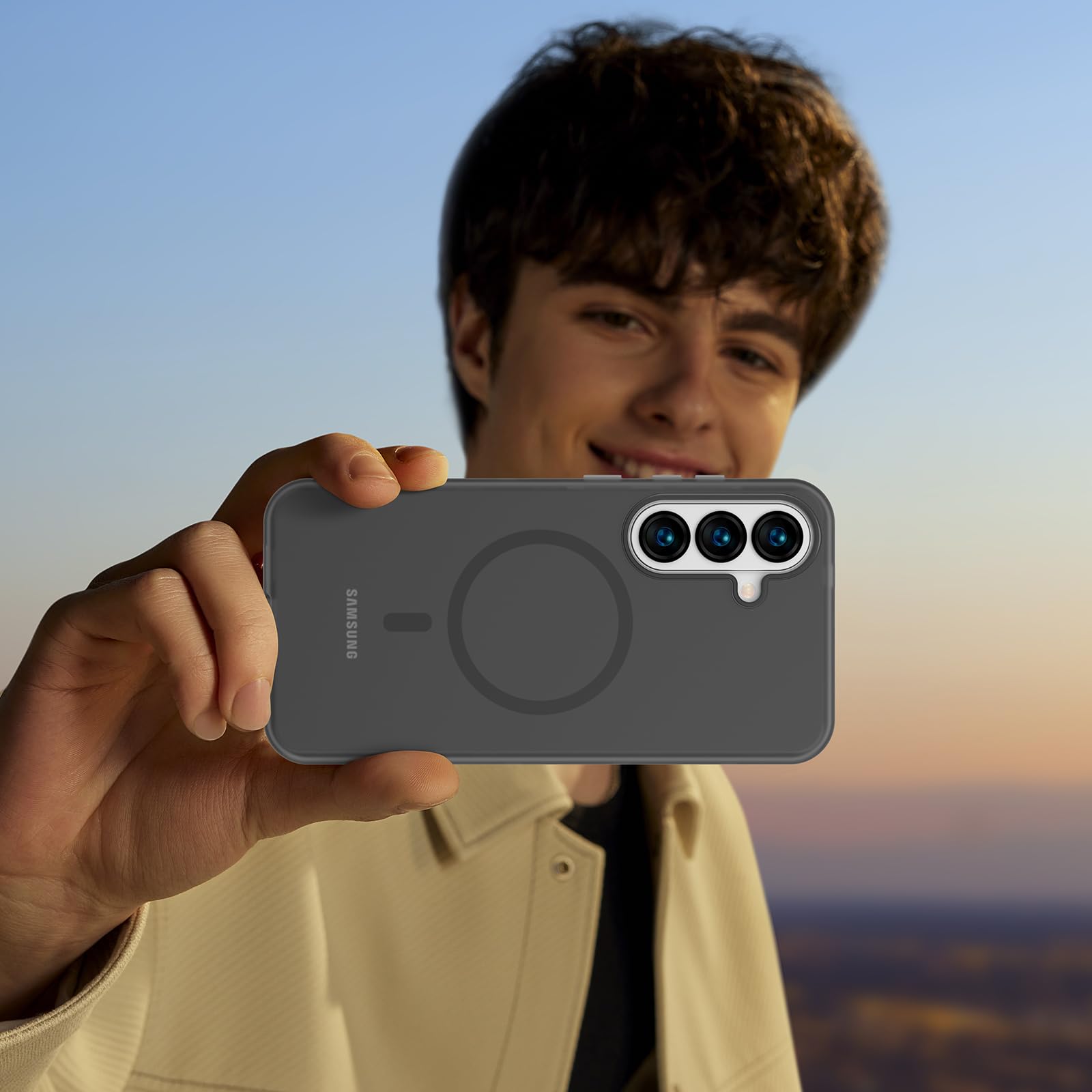 Galaxy S26 Case - Magnetic Matte Shockproof Cover, Translucent Full Body Protect