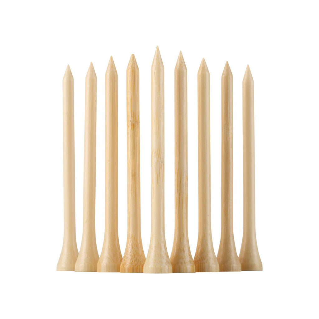 Golf Tees Durable Bamboo Tees 100Pcs 3-1/4" Friendly Biodegradable Material Redu