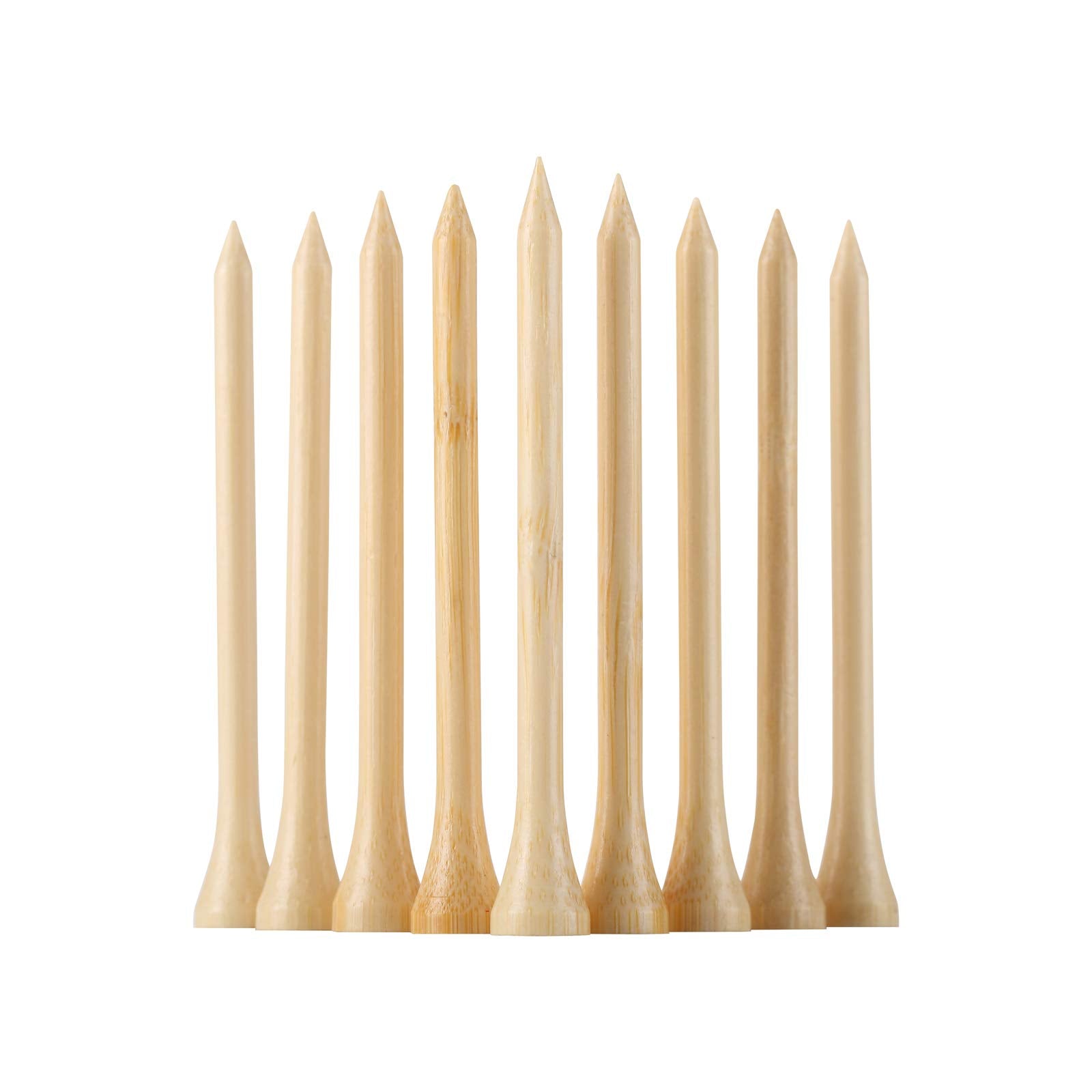 Golf Tees Durable Bamboo Tees 100Pcs 3-1/4" Friendly Biodegradable Material Redu