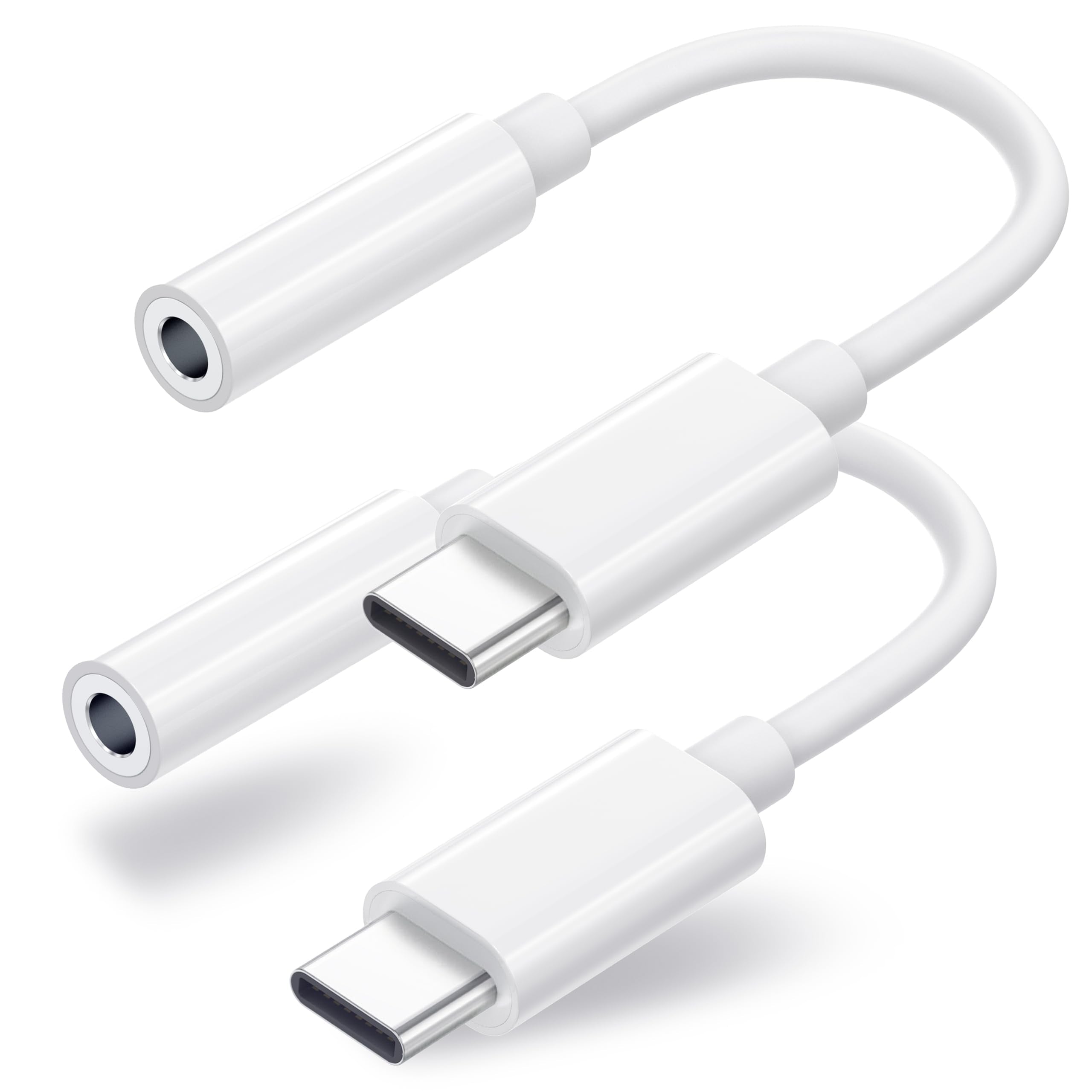 Pack Usb C To 3.5Mm Headphone Jack Adapter, Usb C To Aux Audio Dongle Cable Cord