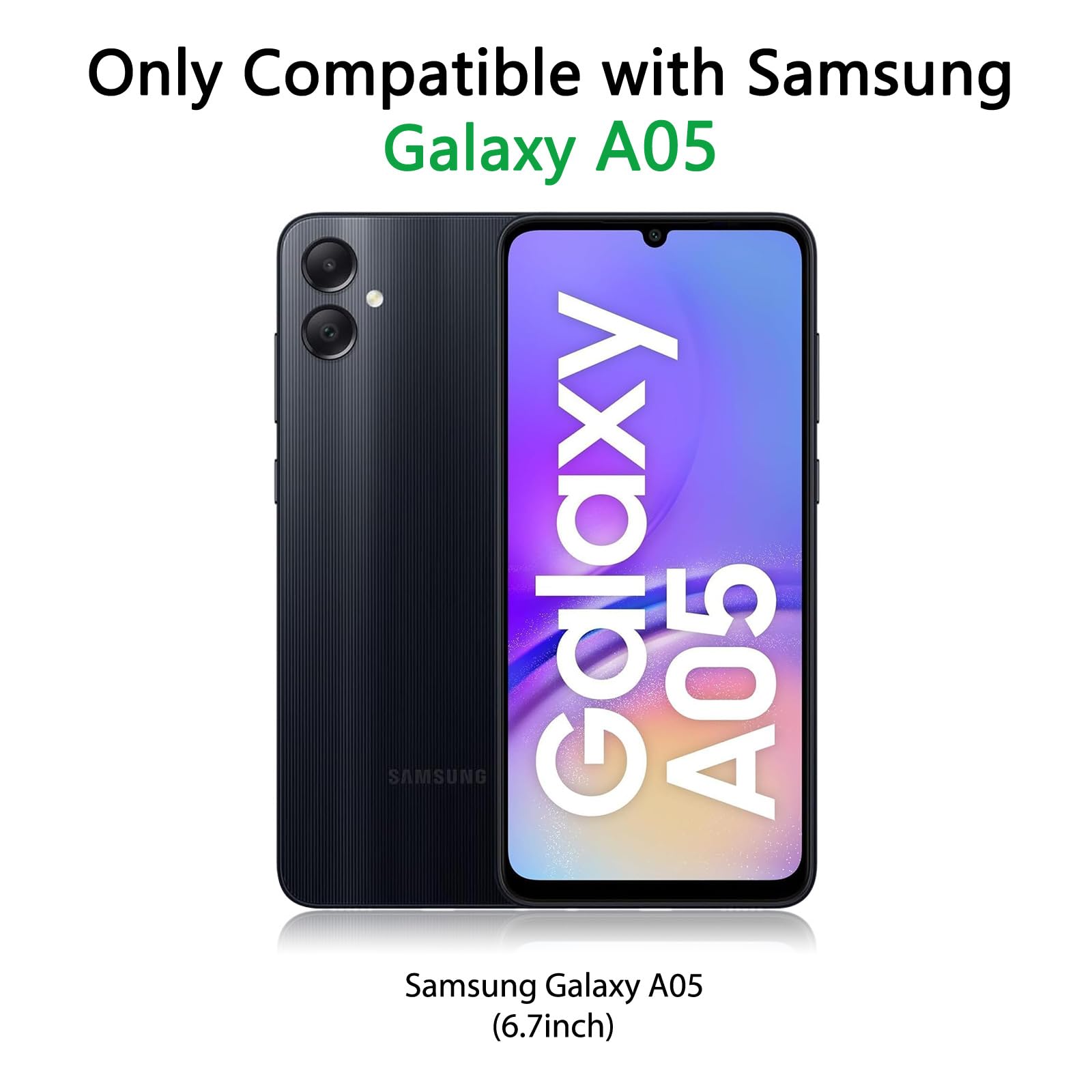 Samsung Galaxy A05 4G Case With Screen Protector[2Pcs], Soft Silicone Full Camer